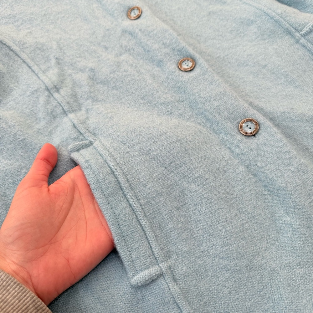Norm Thompson Light Blue Women's Cape Jacket - Picture 3 of 7